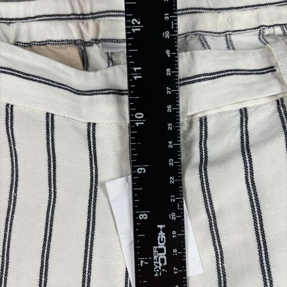 J Jill Lined Linen Blend Pants Cream Striped NWT Lagenlook Coastal Size 18 F103 - Picture 5 of 11